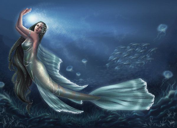 Pictures+of+Real+Mermaids sirène aux nagoires comme des voiles transparents